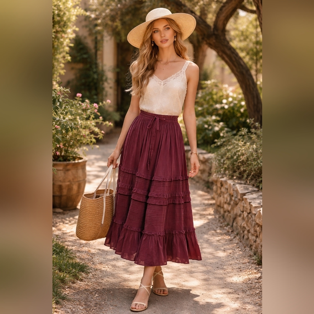 Ulla Johnson Silk Leonora Bow Skirt 6